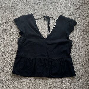 Abercrombie & Fitch Black Peplum Blouse